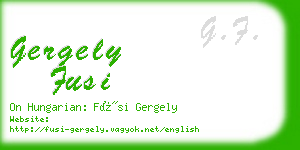 gergely fusi business card